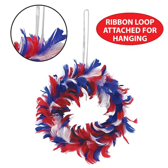 Beistle 8" Red, White & Blue Fancy Wreaths, 2ct.